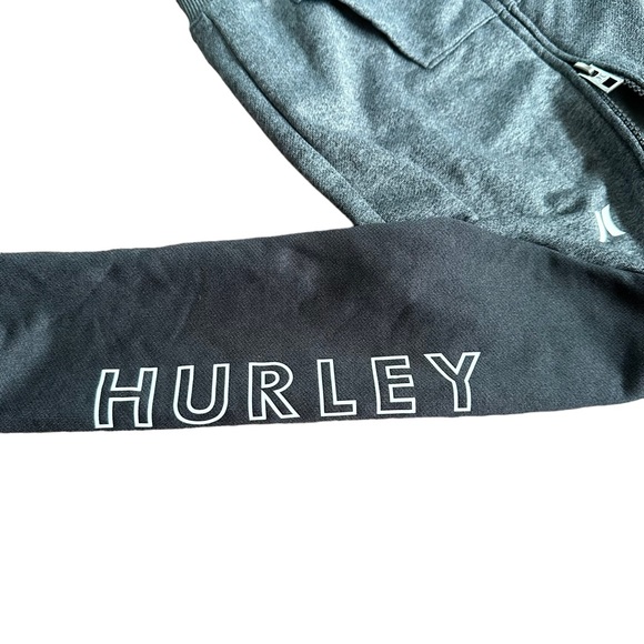 Boys Hurley 2T set grey hoodie with sweats full zip sweater tapered bottoms - Picture 5 of 6
